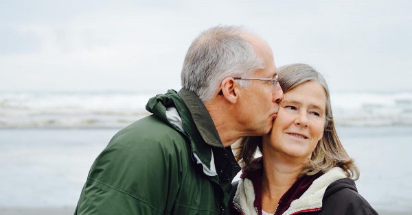 Couple thinking about their estate planning in older age