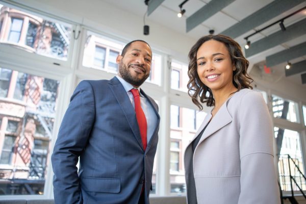 Man and woman starting a business